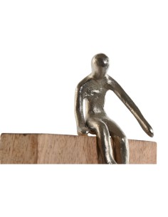 Figurine Décorative Home ESPRIT Marron Argenté Naturel 15 x 10 x 39 cm 2