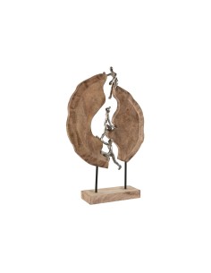 Figurine Décorative Home ESPRIT Marron Argenté 35 x 9 x 52 cm