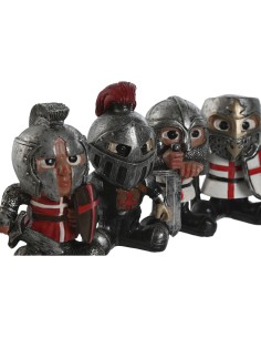 Figurine Décorative Home ESPRIT Rouge Gris 7 x 4 x 9 cm (4 Unités) 2