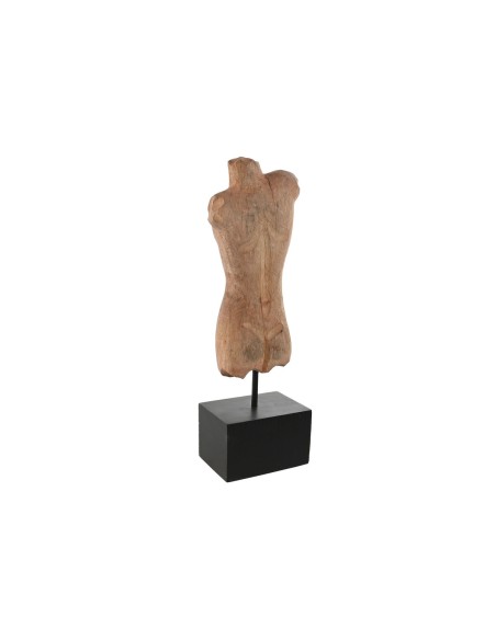 Figurine Décorative Home ESPRIT Marron Noir Femme Homme 13 x 9 x 40 cm (2 Unités)