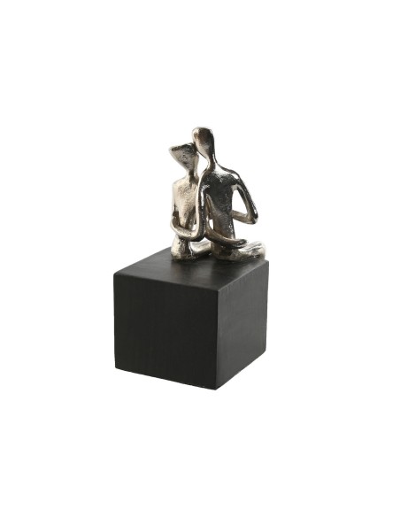 Figurine Décorative Home ESPRIT Noir Argenté Couple 9 x 13 x 20 cm