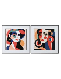 Cadre Home ESPRIT Abstrait Moderne 80 x 3,5 x 80 cm (2 Unités)