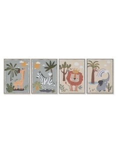 Cadre Home ESPRIT Enfant animaux 30 x 3 x 40 cm (4 Unités)