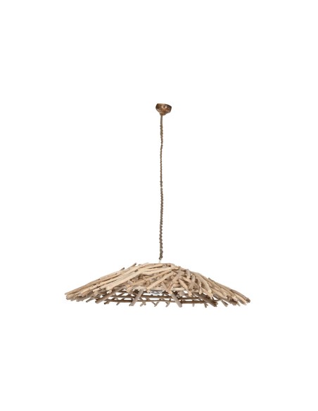Suspension Home ESPRIT Naturel Bois Bois d'eucalyptus 50 W 100 x 100 x 18 cm