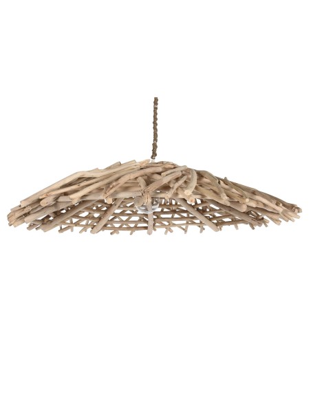Suspension Home ESPRIT Naturel Bois Bois d'eucalyptus 50 W 100 x 100 x 18 cm