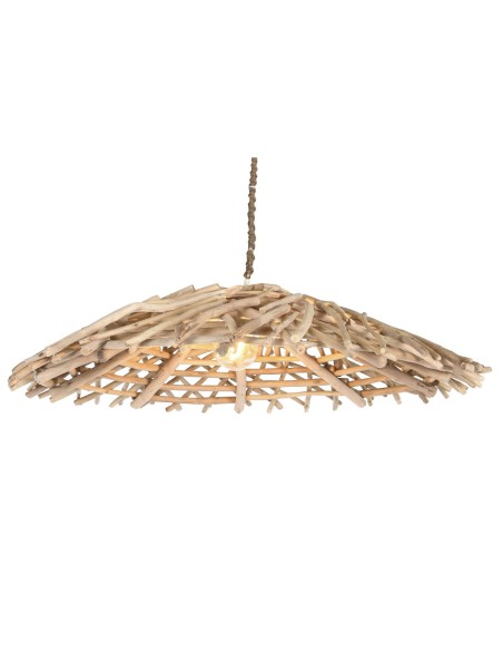 Suspension Home ESPRIT Naturel Bois Bois d'eucalyptus 50 W 100 x 100 x 18 cm