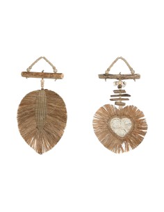 Figurine Décorative Home ESPRIT Naturel 26 x 3 x 46 cm (2 Unités)