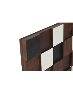 Décoration murale Home ESPRIT Blanc Noir Naturel Moderne 90 x 4 x 90 cm 2