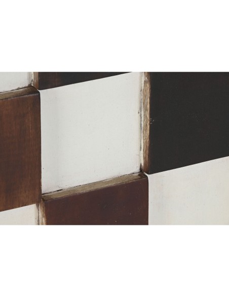 Décoration murale Home ESPRIT Blanc Noir Naturel Moderne 90 x 4 x 90 cm