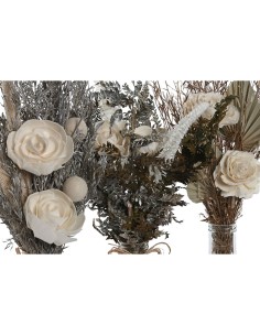 Plante décorative Home ESPRIT Verre Fleur 11 x 11 x 40 cm (3 Unités) 2