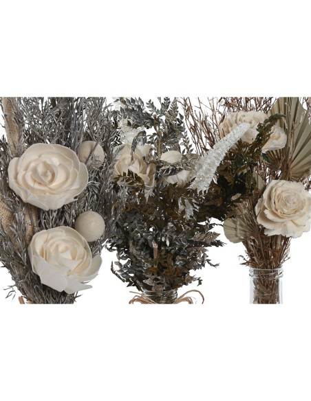 Plante décorative Home ESPRIT Verre Fleur 11 x 11 x 40 cm (3 Unités)