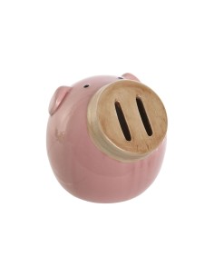 Tirelire Home ESPRIT Dolomite Cochon 13 x 12 x 12 cm