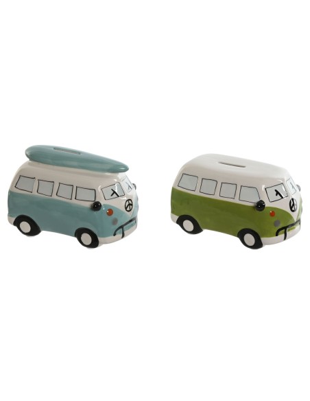 Tirelire Home ESPRIT Dolomite Fourgonnette 16 x 10 x 11 cm (2 Unités)
