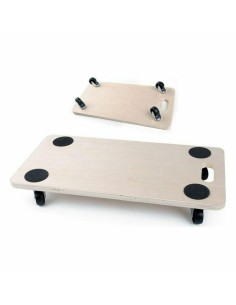 Plateforme carrée en bois avec roulettes Bricotech (57,5 x 29 x 1,8 cm) Bois 57,5 x 29 x 1,8 cm 2