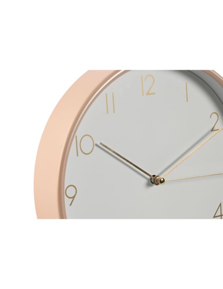 Horloge Murale Home ESPRIT Corail Menthe Lila PVC 25,5 x 4,3 x 25,5 cm (3 Unités)