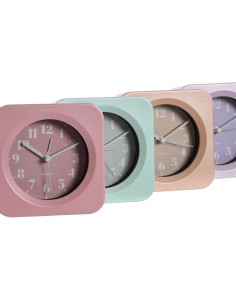 Horloge de table Home ESPRIT Vert Rose Corail Lila 11 x 4,7 x 11 cm 2
