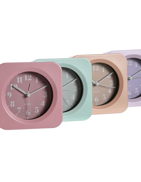 Horloge de table Home ESPRIT Vert Rose Corail Lila 11 x 4,7 x 11 cm