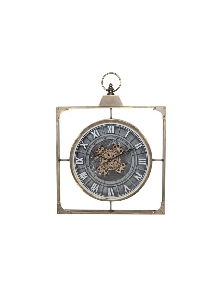 Horloge Murale Home ESPRIT Noir Doré Verre Fer 60 x 9 x 80 cm