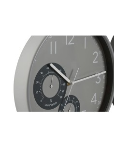 Horloge Murale Home ESPRIT Noir Gris PVC 30 x 4,7 x 30 cm (2 Unités) 2
