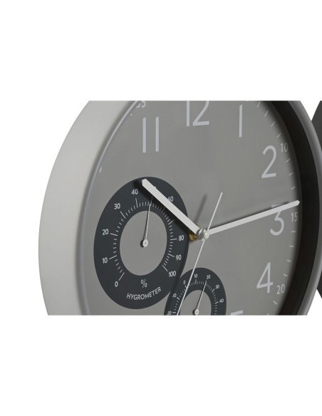 Horloge Murale Home ESPRIT Noir Gris PVC 30 x 4,7 x 30 cm (2 Unités)