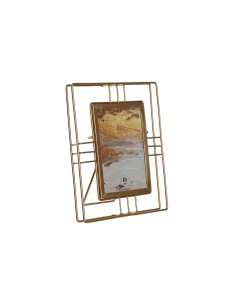 Cadre photo Home ESPRIT Doré Métal Verre 17,5 x 2,5 x 22,5 cm (12 Unités)