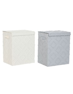 Panier Home ESPRIT Gris Crème 40 x 30 x 50 cm (2 Unités)
