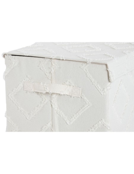Panier Home ESPRIT Gris Crème 40 x 30 x 50 cm (2 Unités)