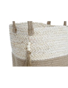 Set de basket Home ESPRIT Naturel Marron Clair Jute Moderne 40 x 40 x 41 cm 2