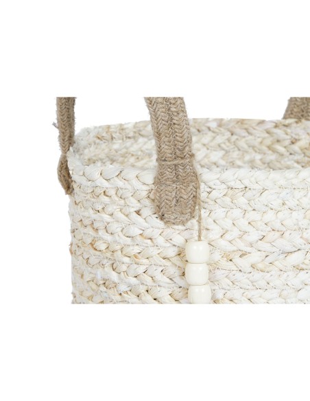 Set de basket Home ESPRIT Naturel Marron Clair Jute Moderne 40 x 40 x 41 cm