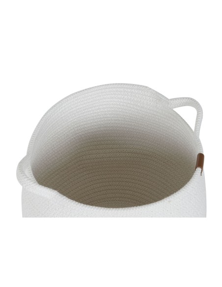 Set de basket Home ESPRIT Blanc Moderne 34 x 34 x 34 cm (3 Pièces)