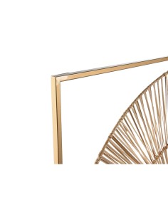 Décoration murale Home ESPRIT Doré Naturel 50 x 2 x 100 cm (2 Pièces) 2
