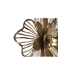 Décoration murale Home ESPRIT Doré Moderne Fleur 51 x 6 x 51 cm (2 Unités) 2