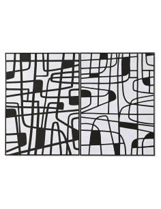 Cadre Home ESPRIT Blanc Noir Moderne 103 x 4,5 x 143 cm (2 Unités)