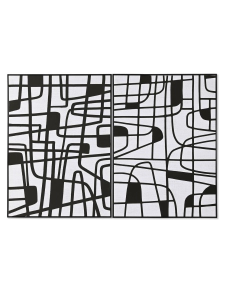 Cadre Home ESPRIT Blanc Noir Moderne 103 x 4,5 x 143 cm (2 Unités)