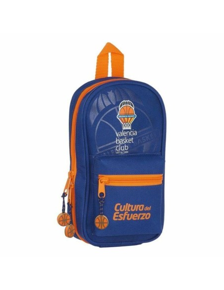 Plumier sac à dos Valencia Basket M847 Bleu Orange 12 x 23 x 5 cm