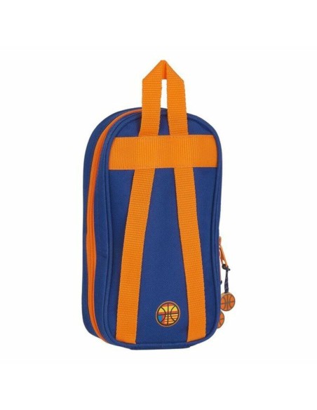 Plumier sac à dos Valencia Basket M847 Bleu Orange 12 x 23 x 5 cm