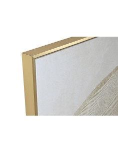 Cadre Home ESPRIT Beige Doré Paillettes Cheval 103 x 4,5 x 103 cm (2 Unités) 2