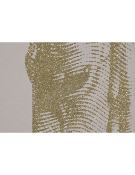 Cadre Home ESPRIT Beige Doré Paillettes Cheval 103 x 4,5 x 103 cm (2 Unités)