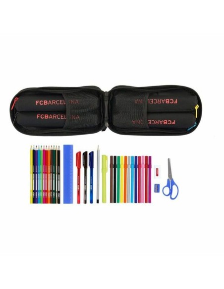 Plumier sac à dos F.C. Barcelona Noir 12 x 23 x 5 cm (33 Pièces)