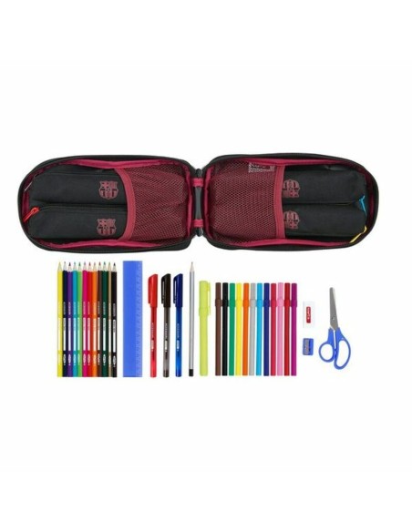 Plumier sac à dos F.C. Barcelona Noir 12 x 23 x 5 cm (33 Pièces)