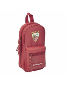 Plumier sac à dos Sevilla Fútbol Club SAF411956747 Rouge 12 x 23 x 5 cm (33 Pièces)