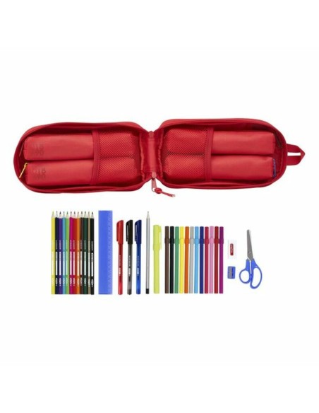 Plumier sac à dos Sevilla Fútbol Club SAF411956747 Rouge 12 x 23 x 5 cm (33 Pièces)