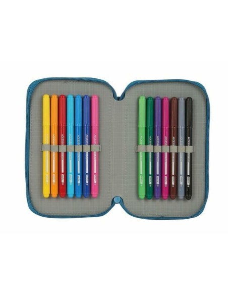 Plumier double BlackFit8 M854 Bleu 12.5 x 19.5 x 4 cm (28 Pièces)