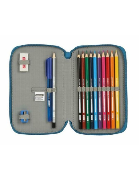Plumier double BlackFit8 M854 Bleu 12.5 x 19.5 x 4 cm (28 Pièces)