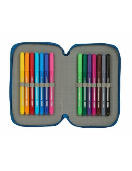Plumier double BlackFit8 M854 Bleu foncé 12.5 x 19.5 x 4 cm (28 Pièces)
