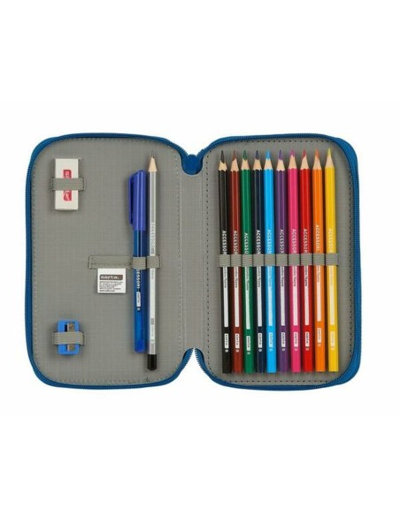 Plumier double BlackFit8 M854 Bleu foncé 12.5 x 19.5 x 4 cm (28 Pièces)
