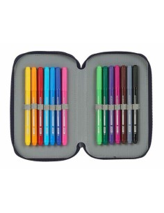 Plumier double RFEF M854 Rouge 12.5 x 19.5 x 4 cm (28 Pièces) 2