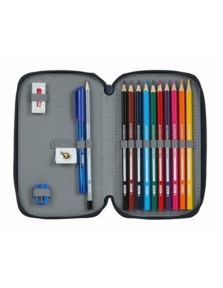 Plumier double RFEF M854 Rouge 12.5 x 19.5 x 4 cm (28 Pièces)