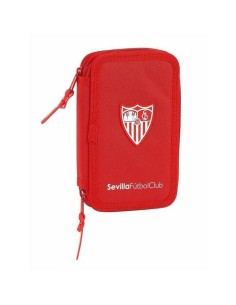 Plumier double Sevilla Fútbol Club M854 Rouge 12.5 x 19.5 x 4 cm (28 Pièces)