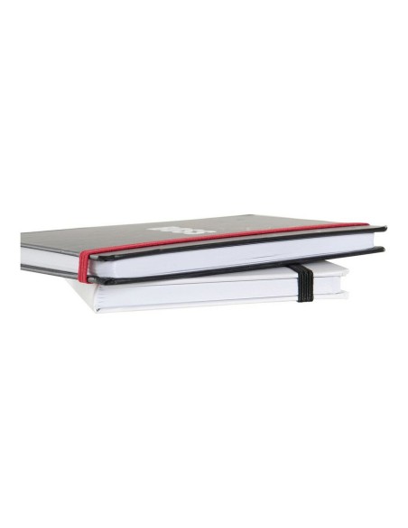 Carnet DKD Home Decor Blanc Noir Rouge (2 pcs) (10.5 x 1.5 x 14.5 cm)
